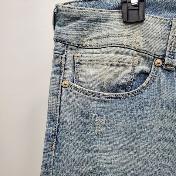Seven7 Woman's Light Wash Embellished Pocket Flare Leg‎ Denim Jeans Plus Size 14 - Picture 2 of 7